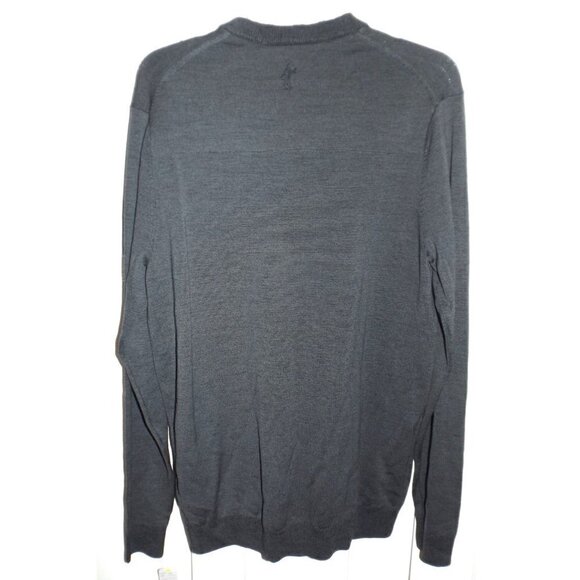 Ashworth M Merino Wool Gray Long Sleeve V-Neck Golf Sweater Pullover - Picture 4 of 4